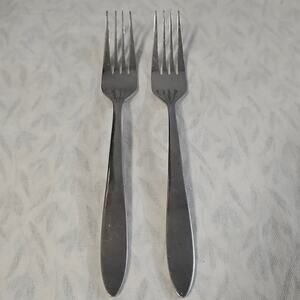 2 Oneida Mooncrest 8" Dinner Forks Stainless Steel